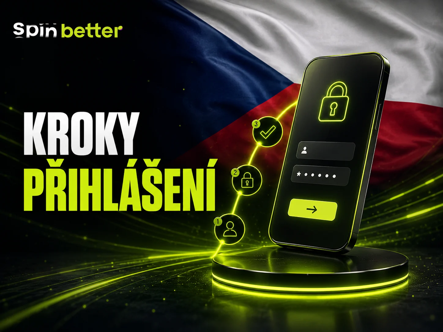 Kroky přihlášení do SpinBetter