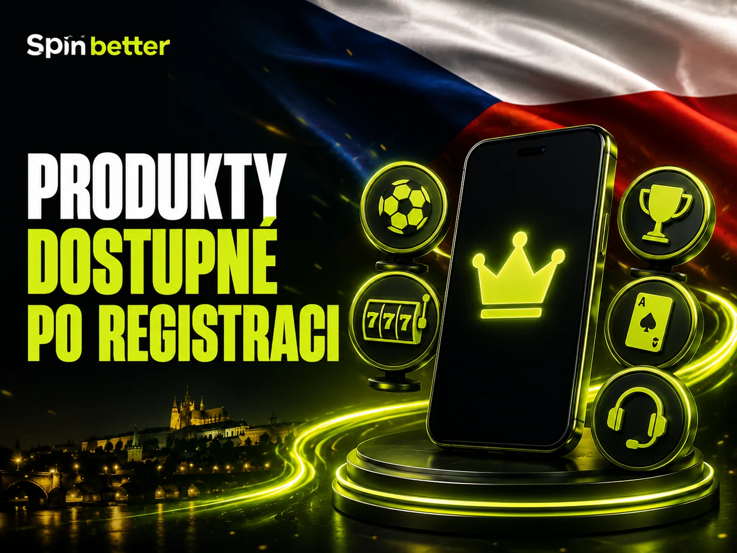 Produkty dostupné po registraci u SpinBetter